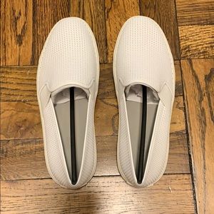 White Vince slip on shoes